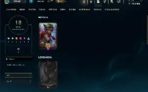 Ouro 4 com 35 Champs e 18 Skins