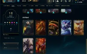 Ouro 4 com 35 Champs e 18 Skins