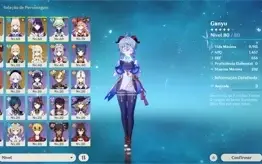AR 45 - Ganyu C1, Mona C1, Kokomi, Shogun, Jean e Qiqi
