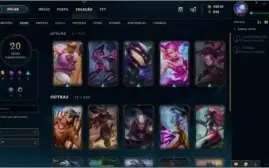 Vendo conta com com 12,5k de rp, skins e alguns champs