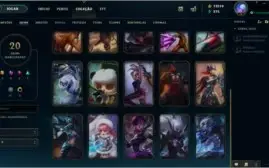 Vendo conta com com 12,5k de rp, skins e alguns champs