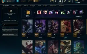 Unranked com 23 Champs e 7 Skins