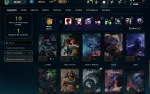 Unranked com 23 Champs e 7 Skins