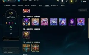 Conta Platina 4 com 28 Champs e 5 Skins + 1 Fragmento