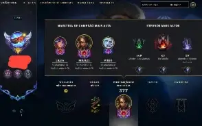 Conta De Lol-151 Campeões-75 Skins- Level 240