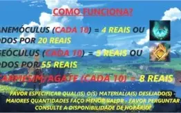 ADICIONE A QUANTIDADE DE ACORDO COM A DESCRIÇÃO
