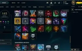 Conta lol Ex-Gold desde 2014 - 107 skins - 160 ícones