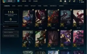 Conta ouro 4 com 53 skins e 82 champs