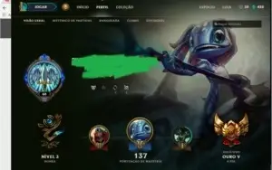 CONTA OURO 5 LVL 61 HONRA 3