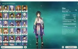 Genshin Impact AR57 - 10 PERSONAGENS 5*, 3 ARMAS 5*