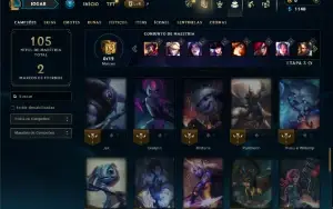 Bronze 3 com 60 Champs e 12 Skins ( ADC  / MID )
