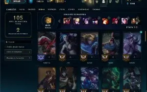 Bronze 3 com 60 Champs e 12 Skins ( ADC  / MID )