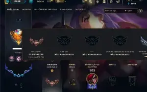 Bronze 3 com 60 Champs e 12 Skins ( ADC  / MID )