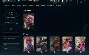 Bronze 3 com 60 Champs e 12 Skins ( ADC  / MID )