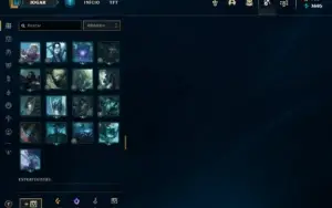 Conta com todos campeões, 143 habilitadas + 113 fragmentos