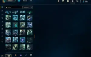 Conta com todos campeões, 143 habilitadas + 113 fragmentos