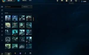 Conta com todos campeões, 143 habilitadas + 113 fragmentos