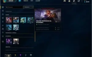 Conta unranked lv 22 com 9 champs, 4 skins e 6 fragmentos
