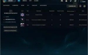 Conta unranked lv 22 com 9 champs, 4 skins e 6 fragmentos