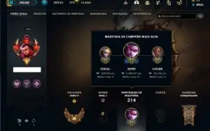 Conta ouro 4 com 110 Champs e 81 Skins + 1kk de Vayne