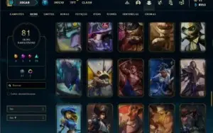 Conta ouro 4 com 110 Champs e 81 Skins + 1kk de Vayne