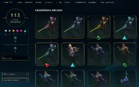 LoL 320 Skins | Diana Prestígio, Uzi Hall of Legends, S4+
