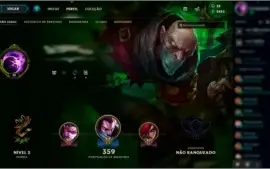 CONTA LEAGUE OF LEGENDS 107 CAMPEÕES E 45 SKINS