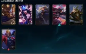 CONTA LOL 27 skins gold4
