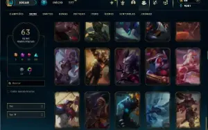 Ouro 2 com 75 Champs e 63 Skins ( JG / TOP / MID )