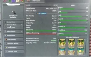 VENDO ROYAL PALADIN LEVEL 375