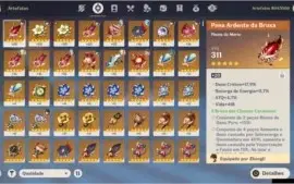 CONTA AR 51 - 5 5*, 3 ARMAS 5*, 75 RESINAS E MUITO ARTEFATOS