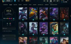 Unranked com TODOS os Champs e 253 Skins ( JG / MID )