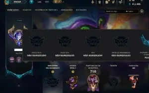 Unranked com TODOS os Champs e 253 Skins ( JG / MID )