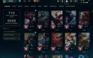 Unranked com TODOS os Champs e 253 Skins ( JG / MID )
