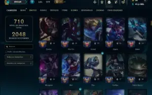 Unranked com TODOS os Champs e 253 Skins ( JG / MID )