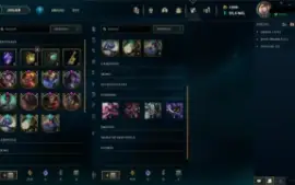 Conta LoL de 2013 unranked com 201 skins level 418