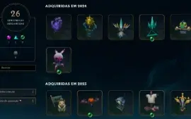 Vendo conta de LOL com 148 Campeões/96 Skins - Esmeralda IV