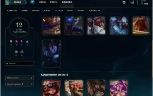 CONTA PLATINA 2, 46 CAMPEOES, 12 SKINS