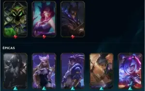 Conta lol unranked 335 skins. All ultimates e Zed Prestígio
