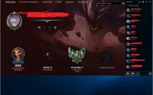 Conta de lol Platina V