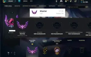 Conta MESTRE com 23 Champs e 2 Skins (70% de WinRate)
