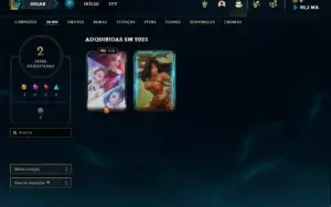 Conta MESTRE com 23 Champs e 2 Skins (70% de WinRate)