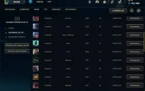 Conta MESTRE com 23 Champs e 2 Skins (70% de WinRate)