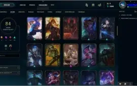 CONTA LOL LV 150 COM 84 SKINS