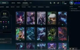 CONTA LOL LV 150 COM 84 SKINS