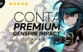 GENSHIN IMPACT CONTA PREMIUM COM VARIOS 5⭐ AR 55