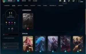 Conta prata 4 com 45 champs e 11 skins