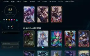 Conta Lol Mestre Flex full champs