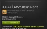 VENDO CONTA CS GO..SUPREMO QUASE GLOBAL .. 500 REAIS DE SKIN