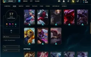 Conta prata 2 com 150 Champs e 37 Skins (Criada em 2012)